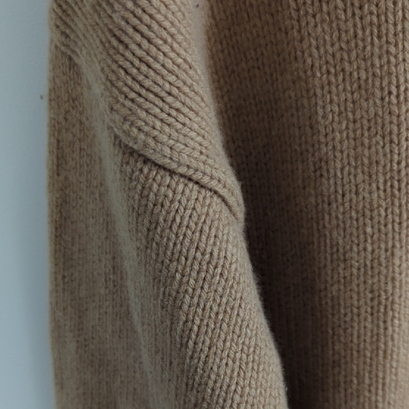 Rag & Bone Chunky Knit Tan Turtleneck Sweater 100% Cashmere - Picture 6 of 7